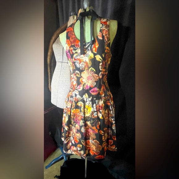 ๐ค Leifsdottir ๐ค Anthropologie Metallic Brocade Sleeveless Adeleta Dress XS 2 - Picture 10 of 13